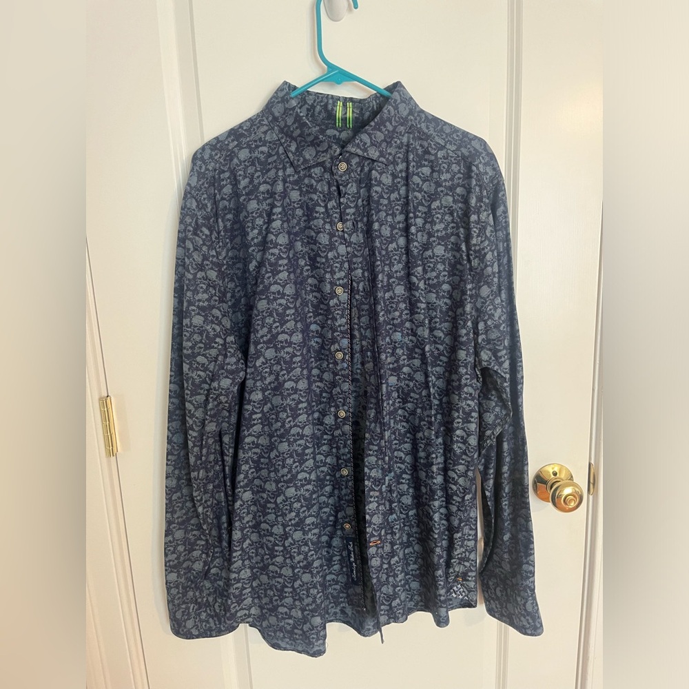 NEW limited edition pattern Robert Graham mens size 2 XL button-down